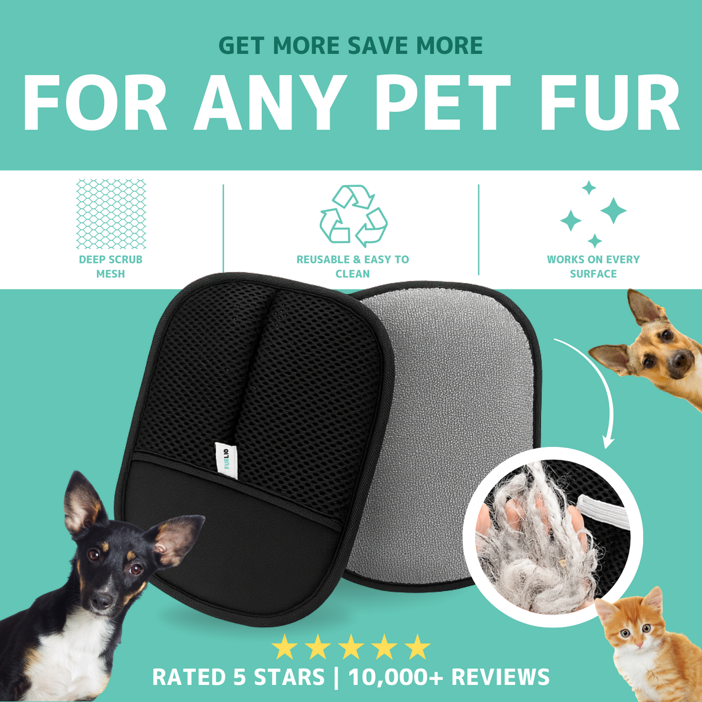 FURLIO™ PET HAIR REMOVAL GLOVE